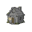 casa de pedra cinza velha 
