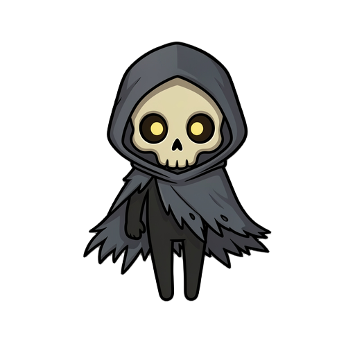 floating hooded skull sprite