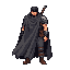 a man with a cape and hood