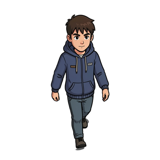 make it walk to the right don't change the image just move legs and the arms 