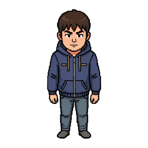 punch, don't change the colors, sideview, size, pixelised