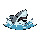 shark's head over the waves