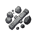pieces of raw metal and iron ore