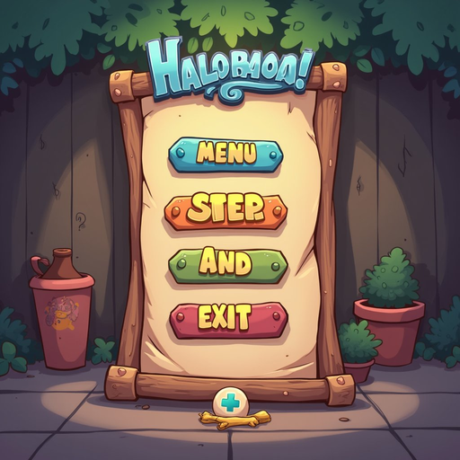 menu with new game, options and exit