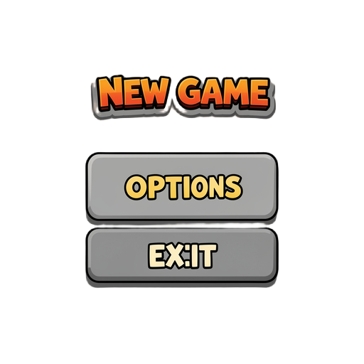 menu with new game, options and exit