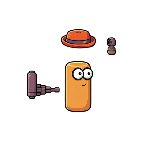 i want to make character like this with hat and jetpack seperate 