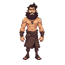 a human male inspired by the binding of isaac art style.