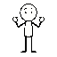 stickman idle side arms slightly up same character simple