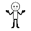 stickman idle side arms slightly up same character simple