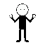 stickman idle side arms slightly up same character simple