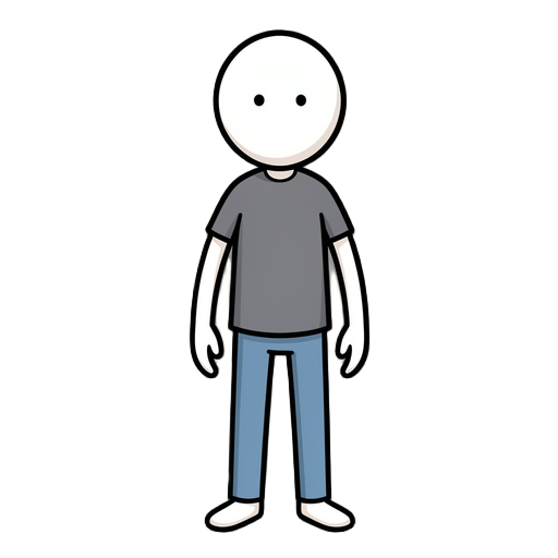 stickman idle side arms down same character simple