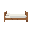 cama simples de madeira, vista lateral side scroll, objeto isolado, colchão fino com lençol simples, travesseiro pequeno, estrutura rústica, design limpo e legível, centralizada, sem fundo