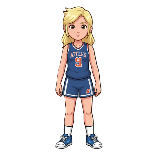 a blonde high scholl athlete