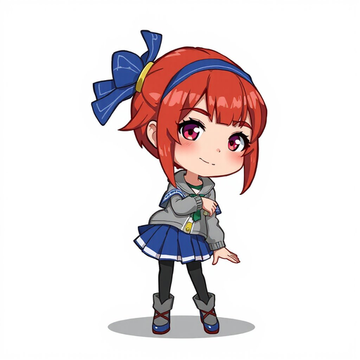 girl, red hair, full body