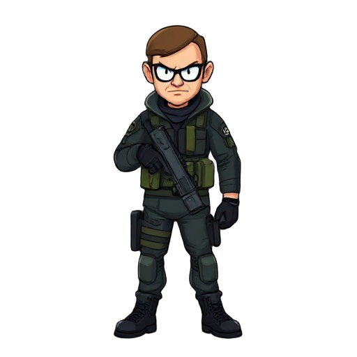 agent 47 wearing tactical gear and all his body