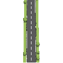 bird's eye view straight road
