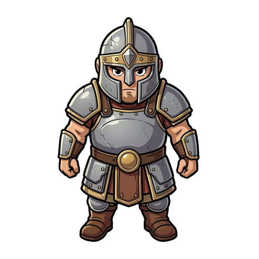 wearing warriors plate and helmet