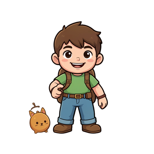 personagemzinho que explora o mundo