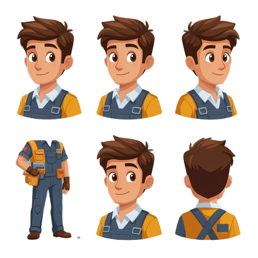 generic civilian or worker npc, recognizable archetype
