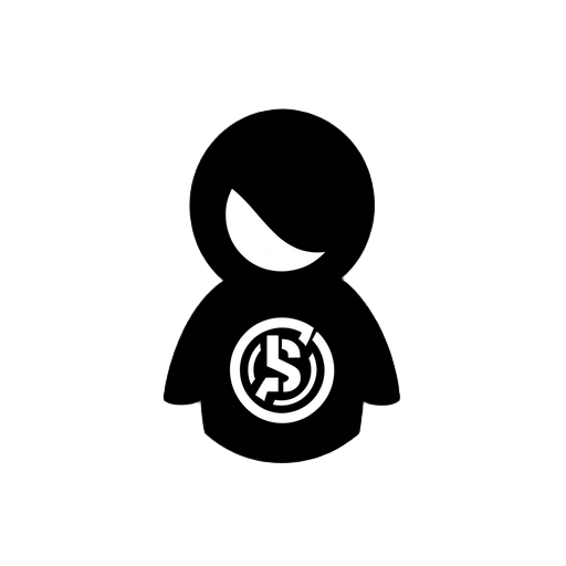 a shadow with white eye and a symbol on his chest