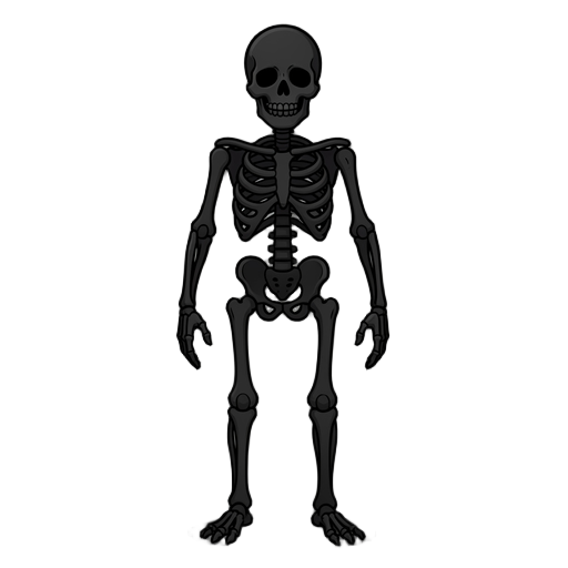 a skeleton made out of darkness