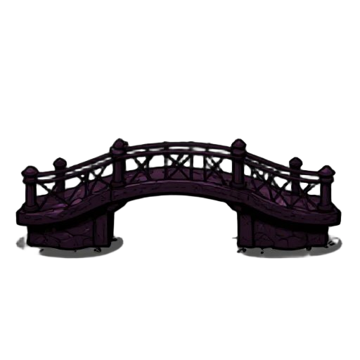 crie uma...cria uma ponte 2d com aparência gótica macabra pra eu usar de base num jogo 2d.