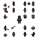 sequence of character walking in all directions