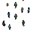 sequence of character walking in all directions