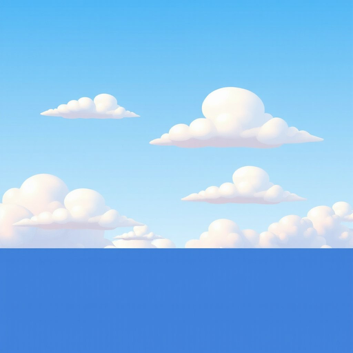 a 2d sky background for a platformer game, designed for parallax. smooth gradient sky with soft clouds, using light and harmonious colors. no ground, trees, or objects. clean and stylized, seamless horizontally for infinite scrolling, high resolution, sui