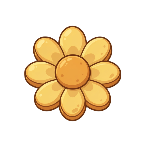 golden bread in the shape of a flower.