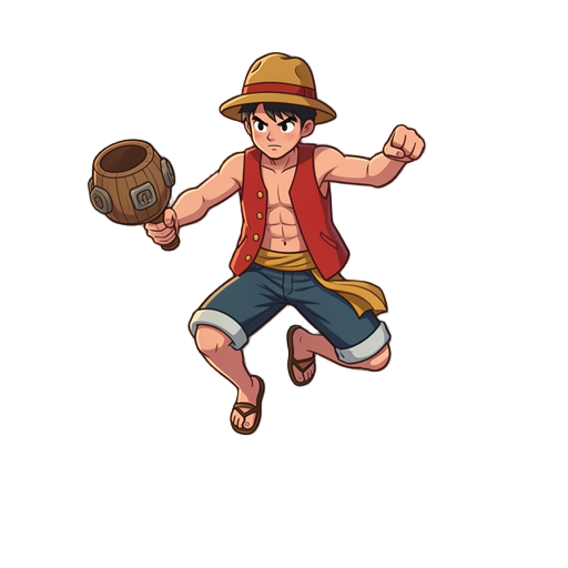 personagem pulando e socando