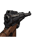 fps shotgun, doom style, first-person view, weapon facing forward toward the enemy, slight horizontal angle showing one side of the weapon, centered perspective, subtle 3/4 view, foreshortening effect, barrel pointing outward, dark gritty metal, worn text