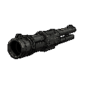 fps shotgun, doom style, first-person view, weapon facing forward toward the enemy, slight horizontal angle showing one side of the weapon, centered perspective, subtle 3/4 view, foreshortening effect, barrel pointing outward, dark gritty metal, worn text