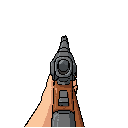 shotgun, quake style, no hands, first-person view, weapon facing mostly forward