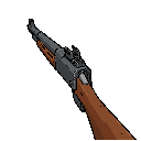 shotgun, quake style, first-person view, weapon facing mostly forward, no hands, slightly rotated about 10 degrees to the left