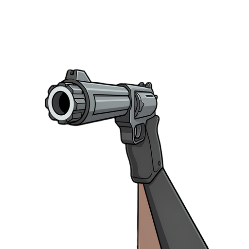 hotgun, quake style, first-person view, weapon facing mostly forward, slightly rotated about 10 degrees to the left, subtle 3/4 perspective, slight horizontal yaw to the left,  with a small side reveal, minimal angle deviation, centered composition