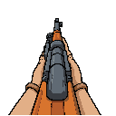 shotgun, quake style, first-person view, weapon facing mostly forward