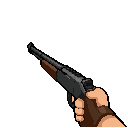 shotgun, quake style, first-person view, weapon facing mostly forward, no hands, slightly rotated about 10 degrees to the left