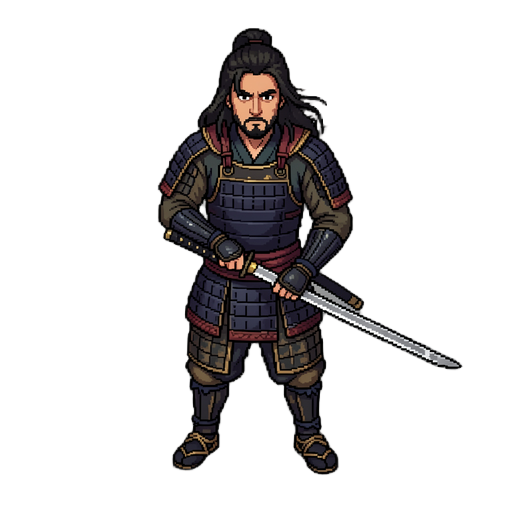32bit samurai style character