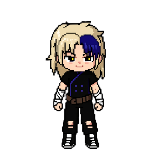 faça ele em estilo de dragon ball pixelsprite sheet