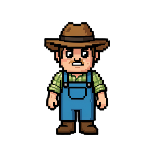 character farmer pixel 