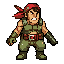 draw the character exactly as in the image i sent. it's a character from the game metal slug.