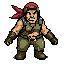 draw the character exactly as in the image i sent. it's a character from the game metal slug.