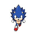 o ouriço estilo sonic correndo