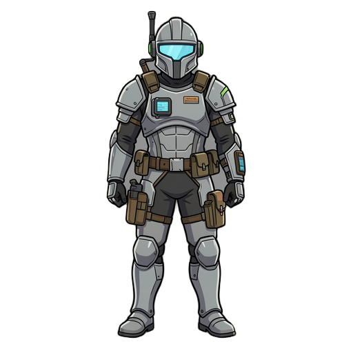 knight with modern equipment