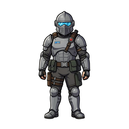 knight with modern equipment