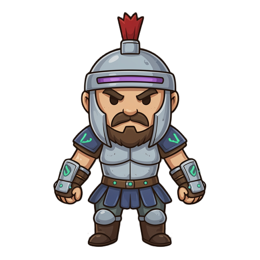blue roman soldier