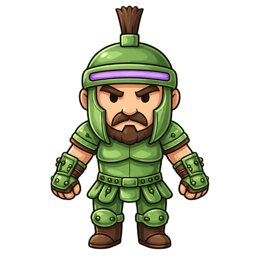 green roman soldier