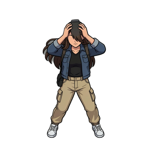 blocking pose - covering the head with hands