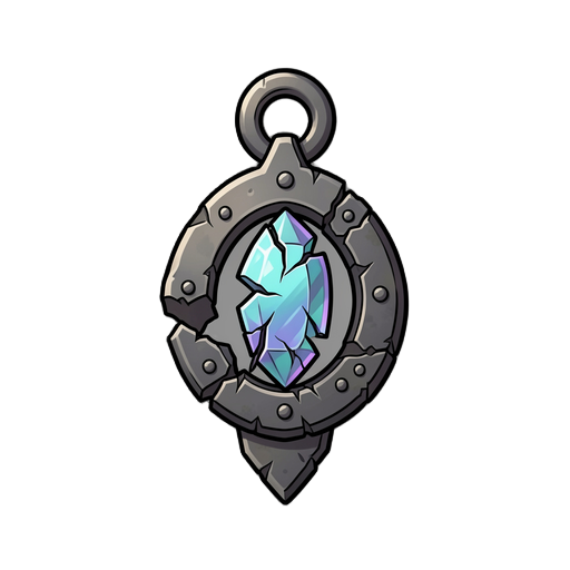 ales abgeranztes amulett aus eisen mit nem gesprungen hässlichen edelstein